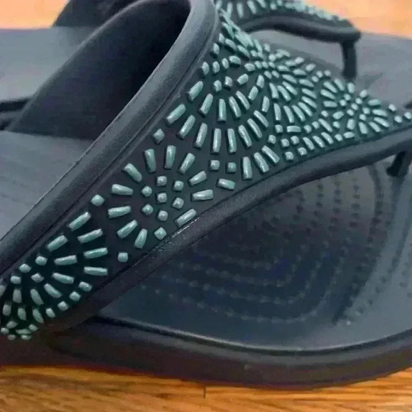 Crocs Monterey Diamante Wedge Sandals, Women's Size 9 - Picture 4 of 8